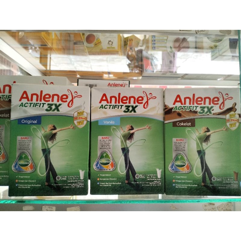 

ANLENE ACTIFIT 3X 240 GRAM RASA CHOLATE/ VANILLA / ORIGINAL