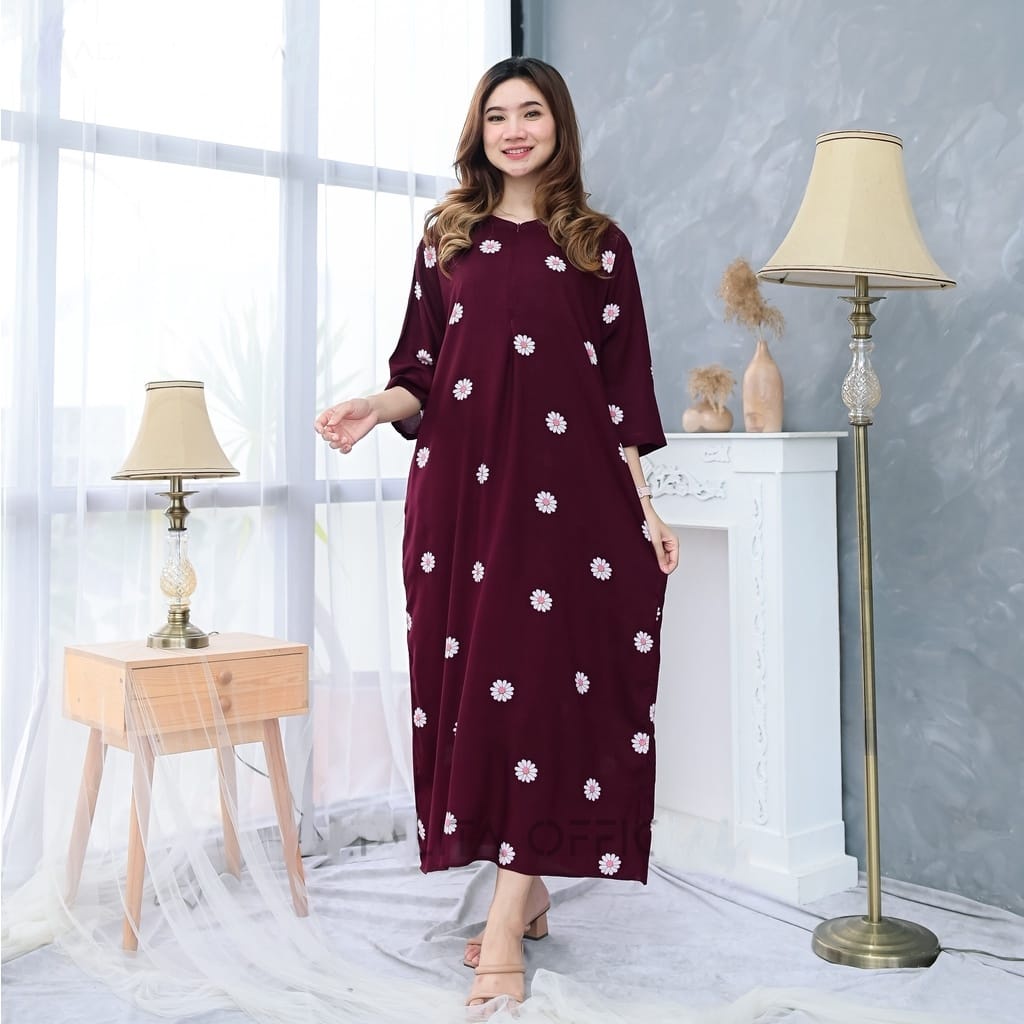 DRESS LENGAN 3/4 DASTER RAYON BUSUI JUMBO