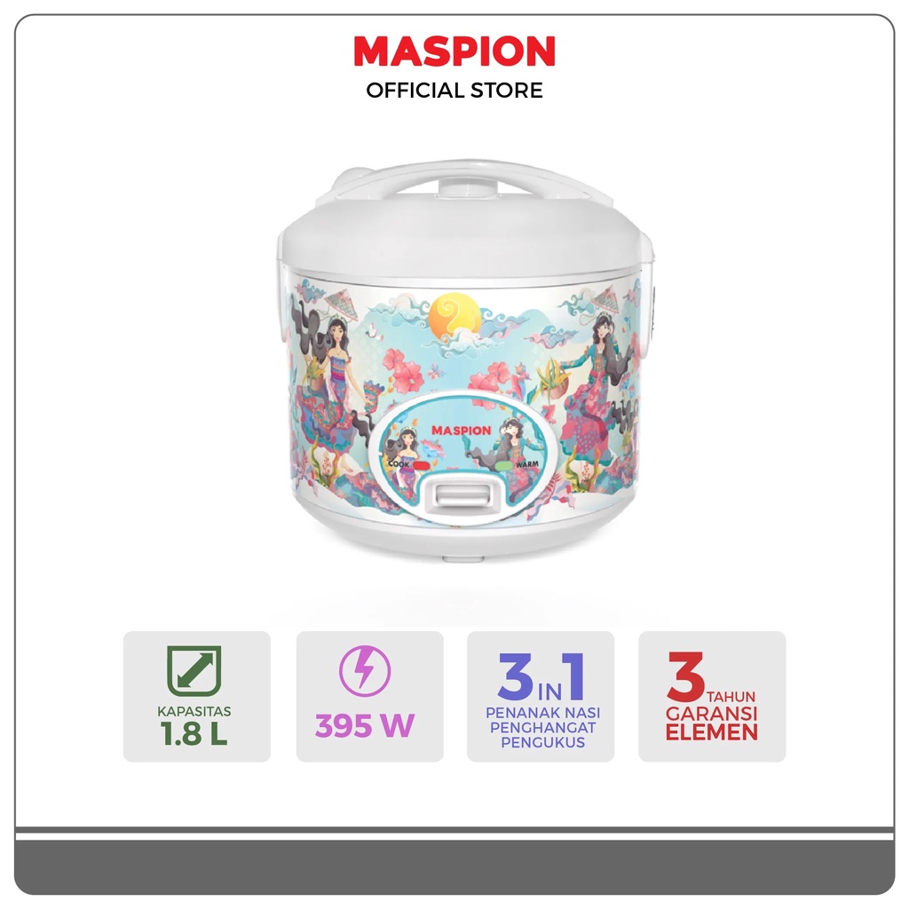MAGIC COM RICE COOKER MASPION MRJ-1808DS 1808DS 1808 DS DEWI SRI 1.8 L  / MAGIC COOKER MRJ 1808IC (1.8 L) ORI