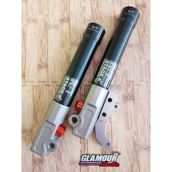 bottom shock rep rt stage 6 racing fork set breket kaliper 2p disk standar for scoopy / beat / vario
