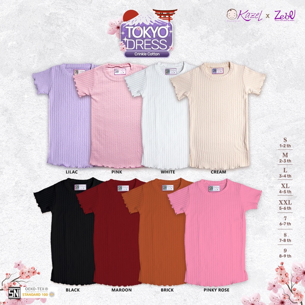 Kazel Tokyo Dress Anak Perempuan 1-5 Tahun