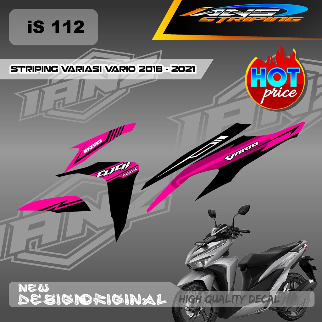 STIKER STRIPING VARIO Led Vario 150 MOTIF GRAFIK RACING BAHAN HOLOGRAM / NON HOLOGRAM IS112