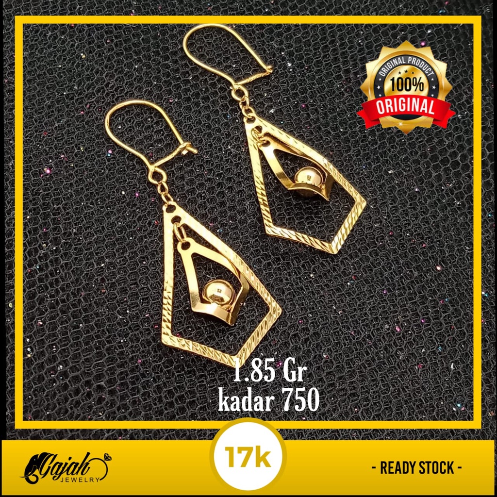 Anting Emas 17K - 1.85 gr Kadar 750 - 1647