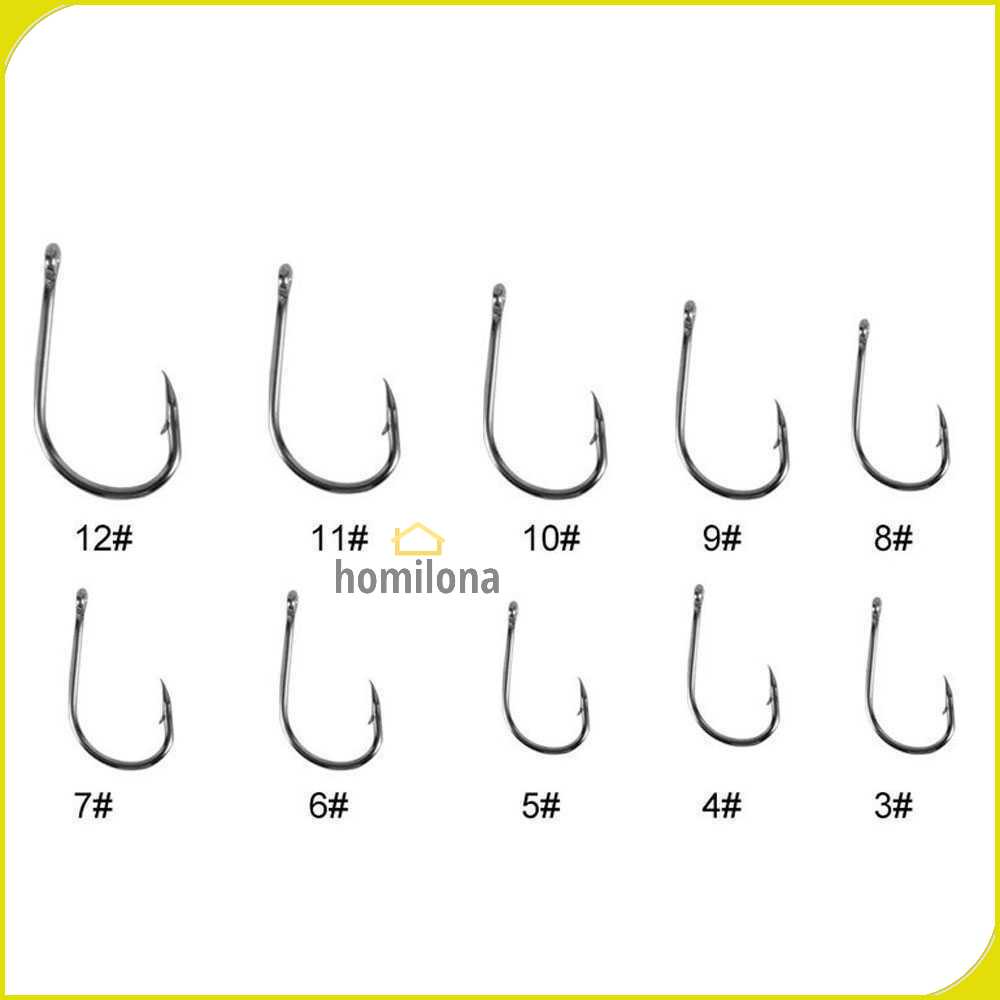 TaffSPORT Long Handled Fishing Hook Kail Pancing No 3-12 Set - 94151-BE