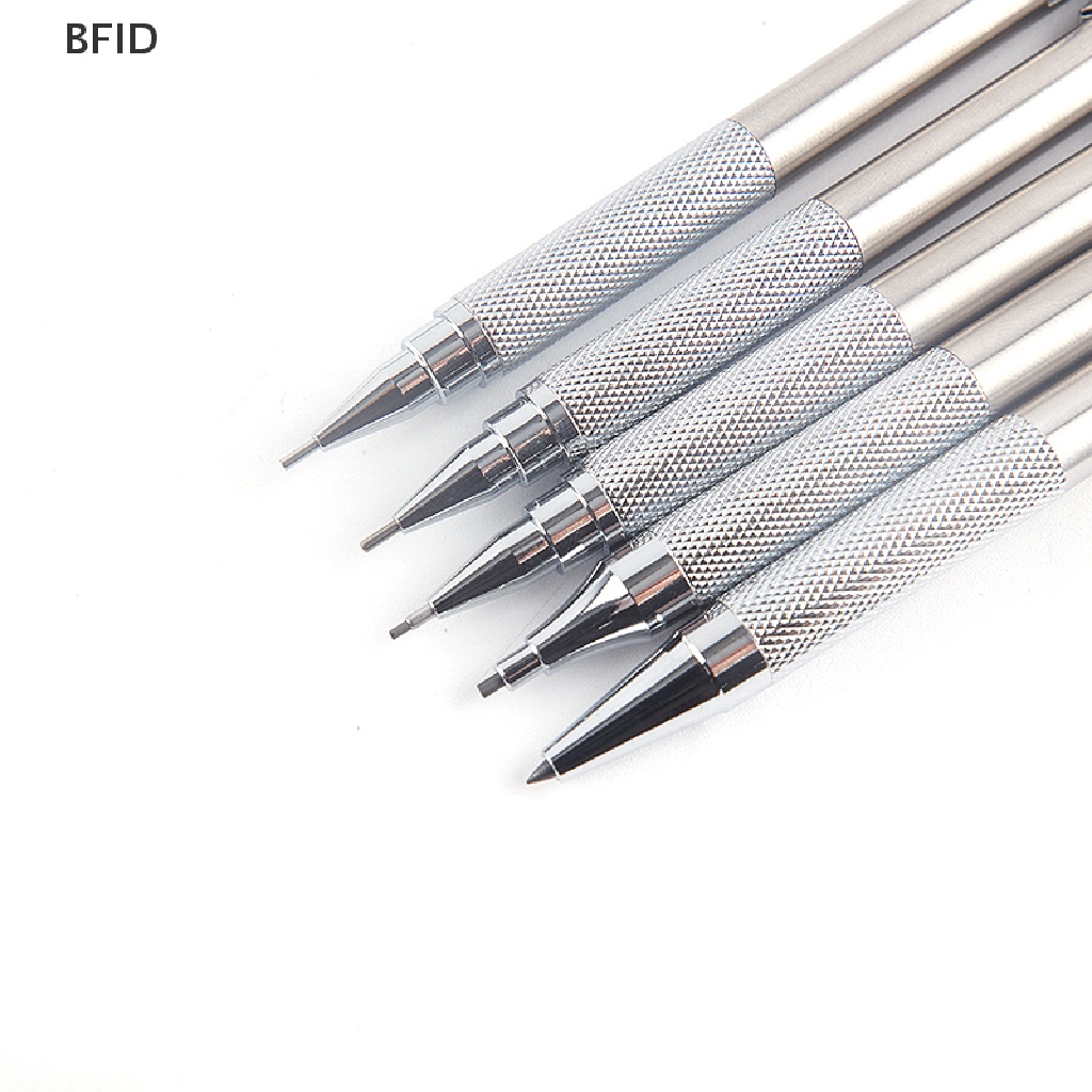 [BFID] Pensil Mekanik Bahan Metal 0.5/0.7/0.9/1.3/2.0mm Menggambar Pensil Otomatis Dengan Timbal [ID]