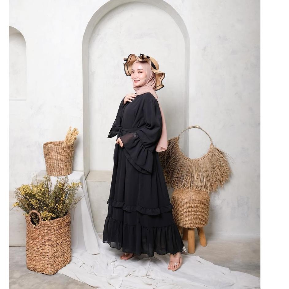 SYF07 Busana Muslim Wanita Summer Dress Hitam –CZK.24Ja23ғ