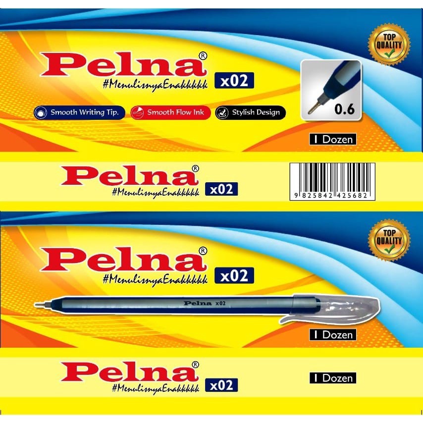 

Apazada - Gel Pen 1 Lusin / Pulpen Gel Pelna 0.6mm Tinta Hitam Dan Biru / Pena Gel Smooth