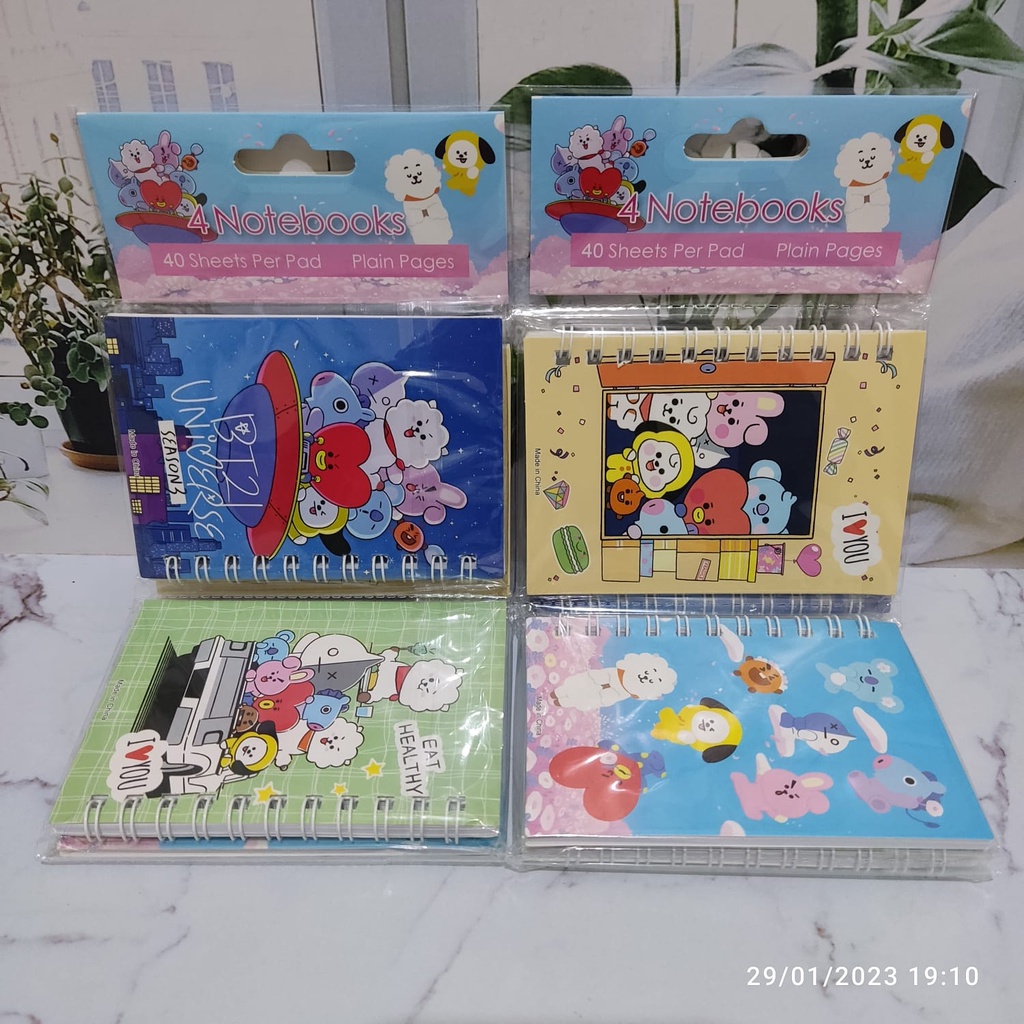 

1 Pack Notebook Diary Karakter BT21 BTS - Buku Catatan Kecil Lucu Buku Kpop Army Buku Tulis Anak Termurah