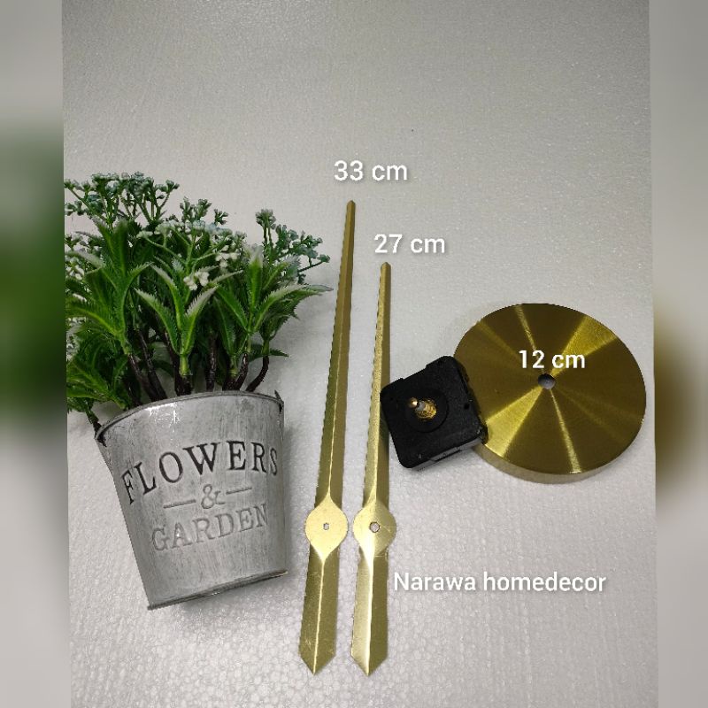 Paket Mesin Jam, Mangkuk jam dan Jarum jam Dinding jumbo DIY D 80-100 cm