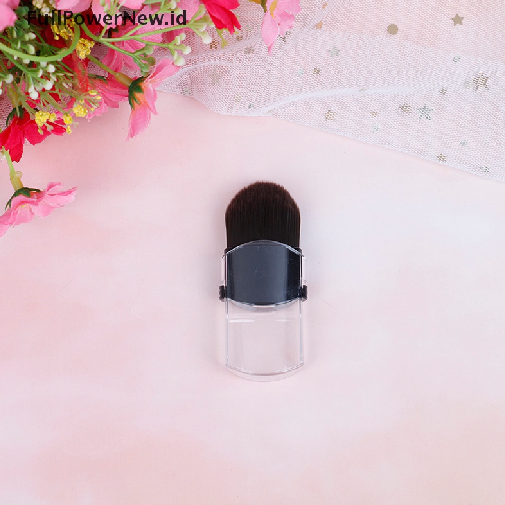 Power Mini Blusher Makeup Brush Portable Travel Lembut Teleskopik Single Face Foundation ID