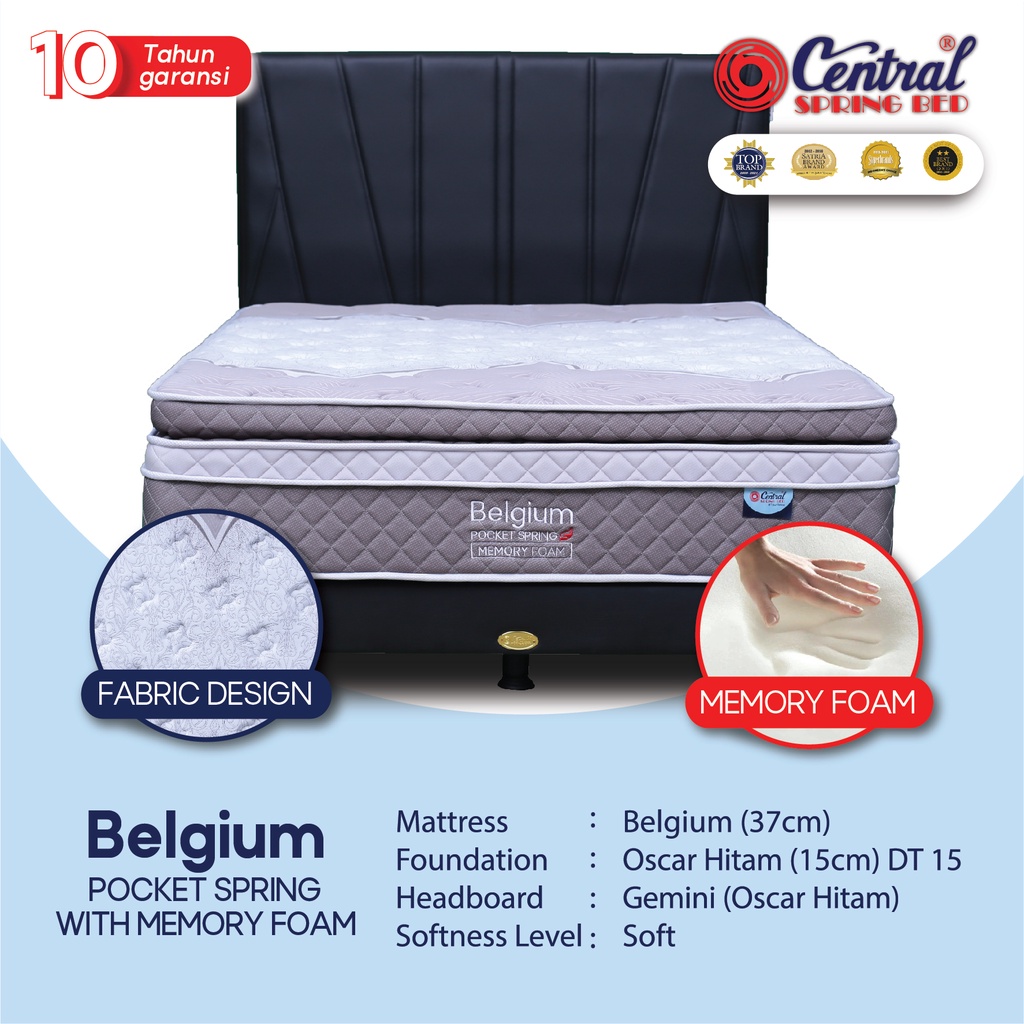 Central Springbed Belgium Pocket Spring – Bed Set