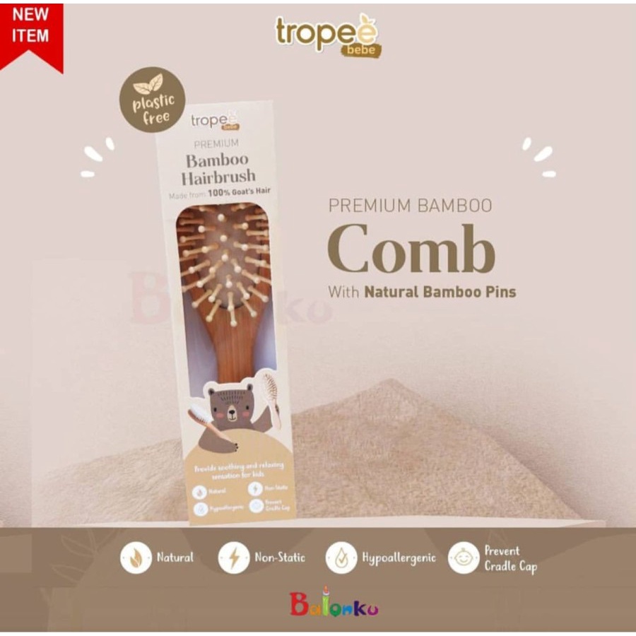 Tropee Bebe  Premium Hair Brush - Comb / Sisir Bayi Anak