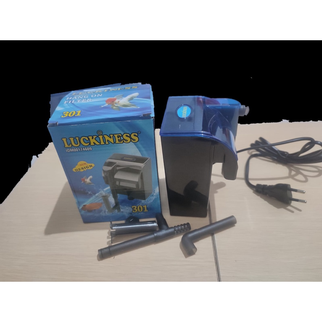 Hang On Filter Luckiness 301 3W 500LH Filter Gantung Aquascape Aquarium Ikan Hias