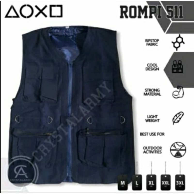 COD ROMPI TACTICAL AUTDOOR MULTIFUNGSI ROMPI OUTDOOR/ROMPI LAPANGAN/VEST PRIA