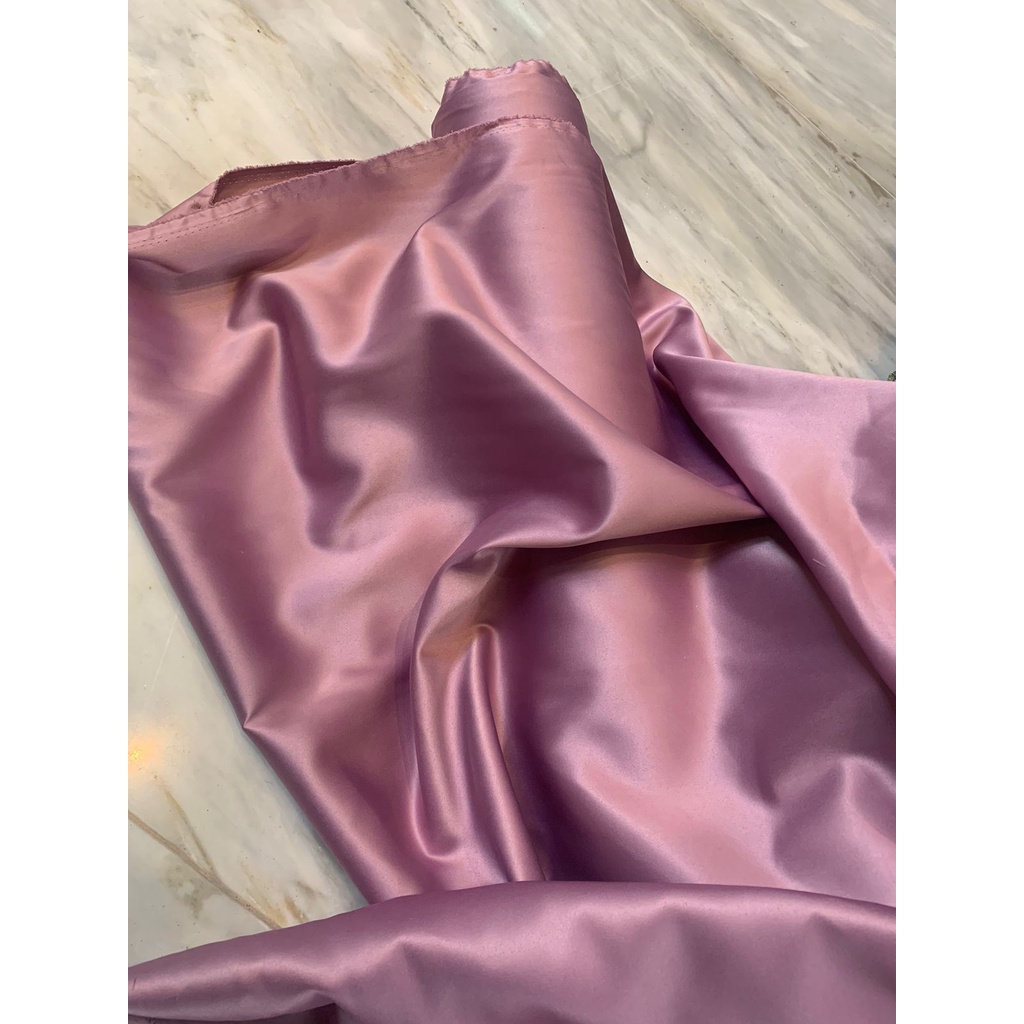 Kain Satin Velvet Premium Warna Warm Ungu Lilac Premium Meteran