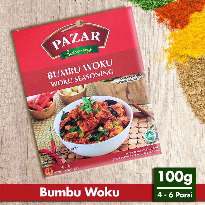 

Terlaris ✨ - PAZAR BUMBU WOKU - Bumbu Masak Instan Box 100g 2.1.23