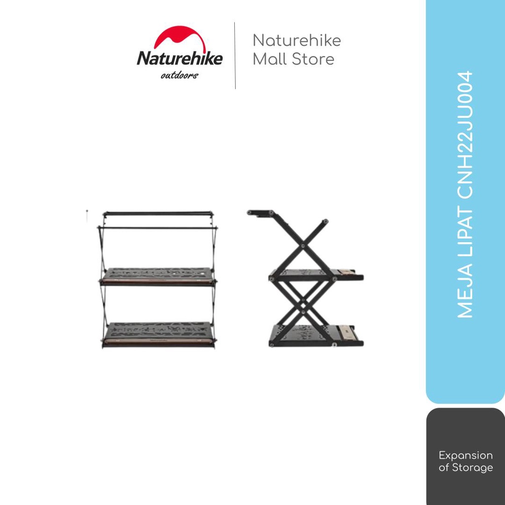 MEJA RAK LIPAT KOPI / MAKANAN PORTABLE CAMPING NATUREHIKE CNH22JU004