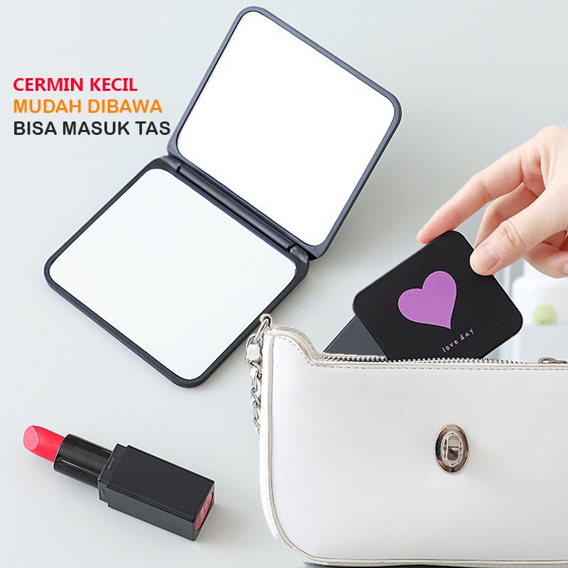 CERMIN LIPAT MINI DUA SISI CERMIN MAKEUP KOTAK CERMIN KECIL CERMIN WANITA KECIL CERMIN MURAH CERMIN KECIL MURAH