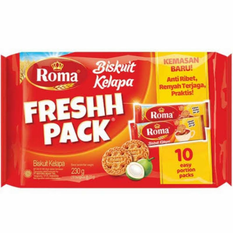 

ROMA KELAPA FRESH PACK & 230 gram - Biskuit Kelapa - Cemilan