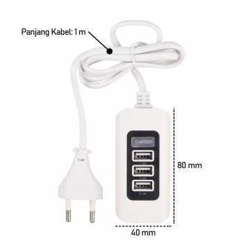 USB Hub Charger 3 Port 5V 2A EU plug / Adapter Adaptor Colokan Charger 3 Lubang / Stop Kontak USB Fast Charging Function 5V 2A / Adapter Port Usb Portable Colokan 5 Port Konektor Extender Hp Tablet /Cabang USB Murah Simpel Ringkas USB Port Hub Colokan Usb