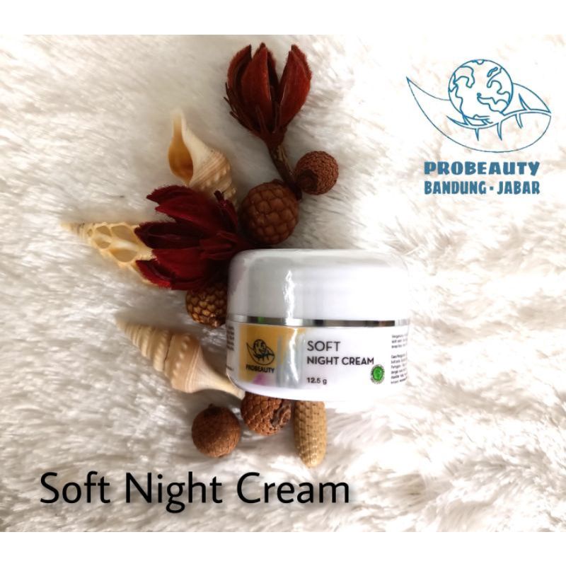 Probeauty Soft Night Cream/Cream malam AHA dengan Whitening Complex