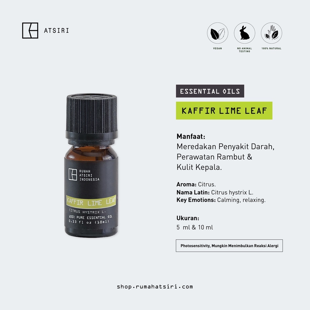Kaffir Lime Leaf Essential Oil - Rumah Atsiri