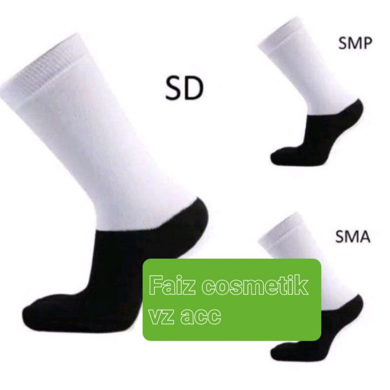 Kaos Kaki Sekolah panjang Putih Hitam SD SMP SMA