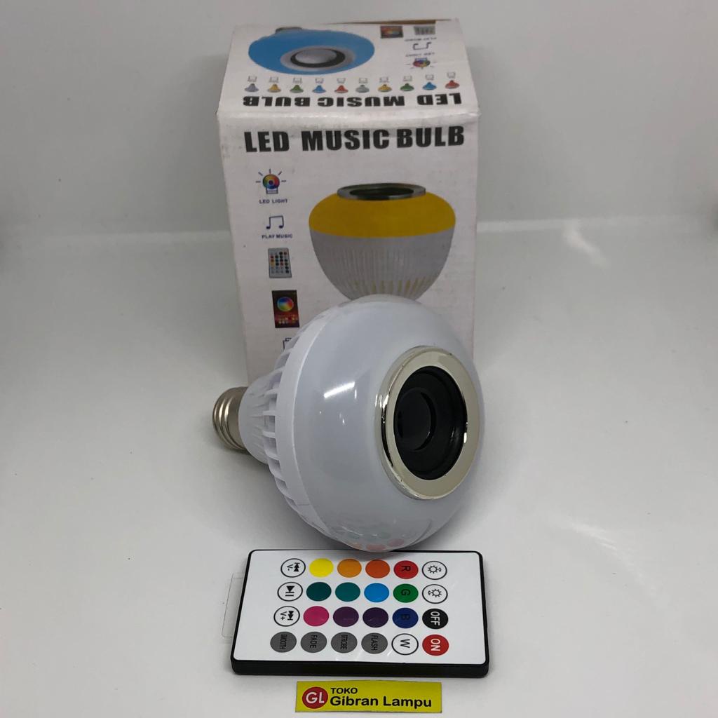 LED Spiker - Bohlam Speaker Musik Bluetooth 2 in 1 - Lampu Spiker LED RGB