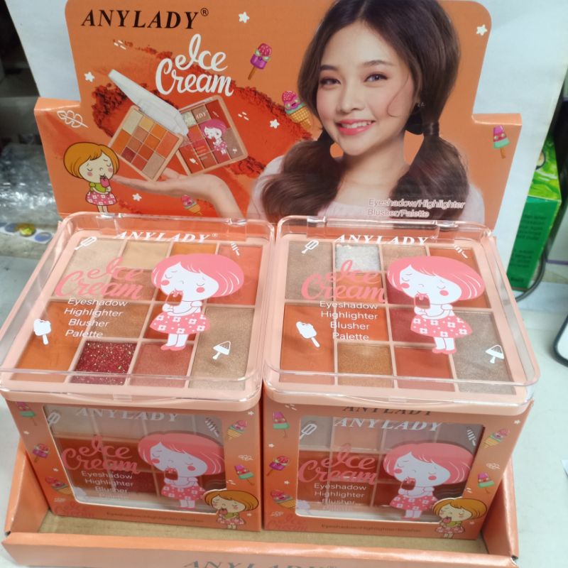 ANYLADY Ice Cream Eyeshadow - Highligter &amp; Blusher Palette 832