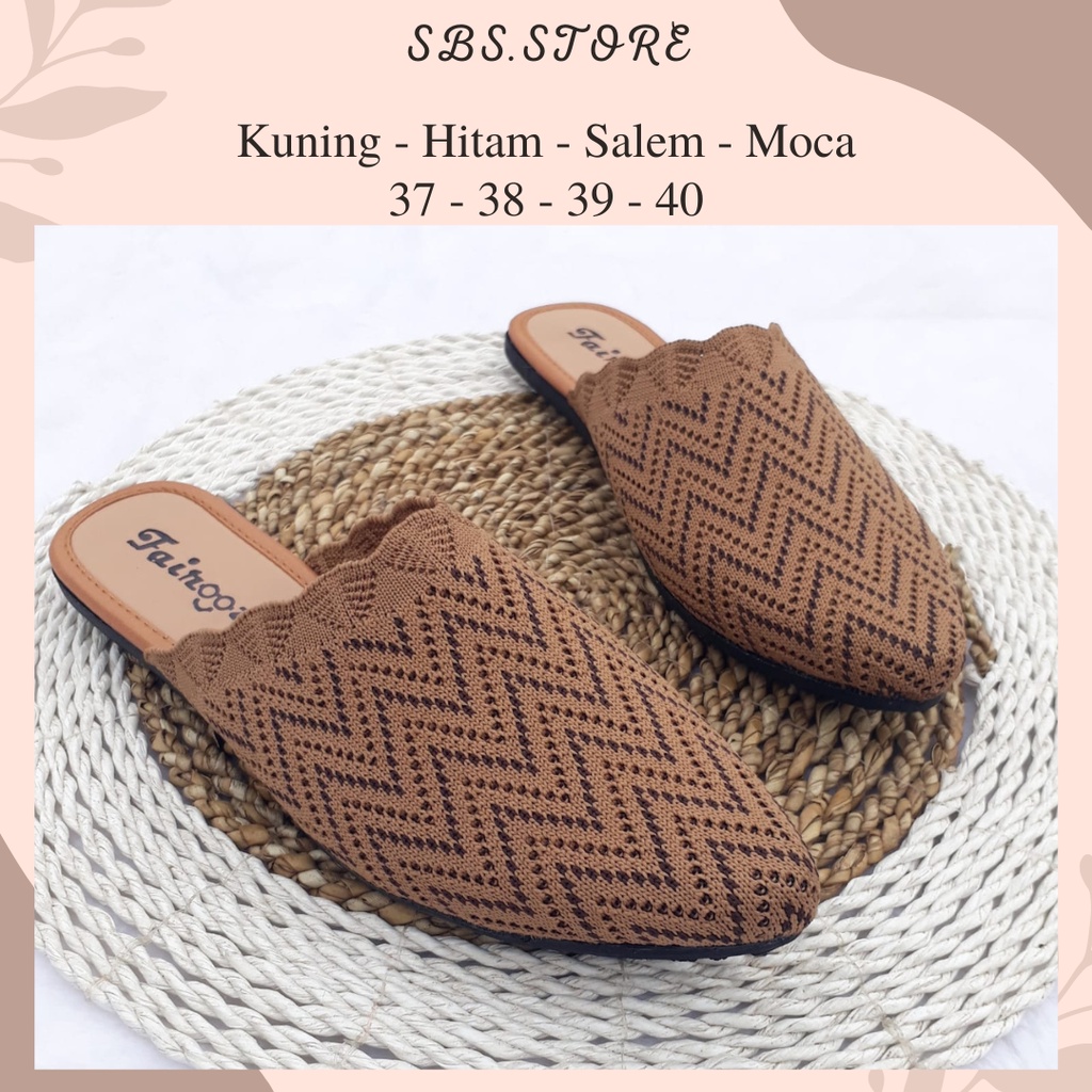 Sandal Sepatu Flat Bapau Wanita Rajut Import Kekinian/Flatshoes Sol Karet Berkualitas Terbaru