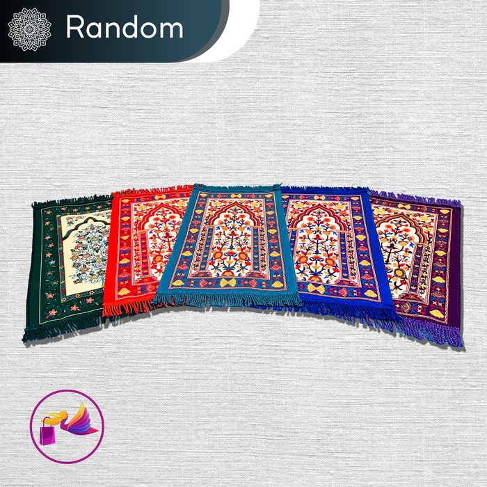 Sajadah Sajadah Muka Travel Kecil Premium Turki Halus Lembut - Random(X4Q3) Sajadah Wangi Import Tur