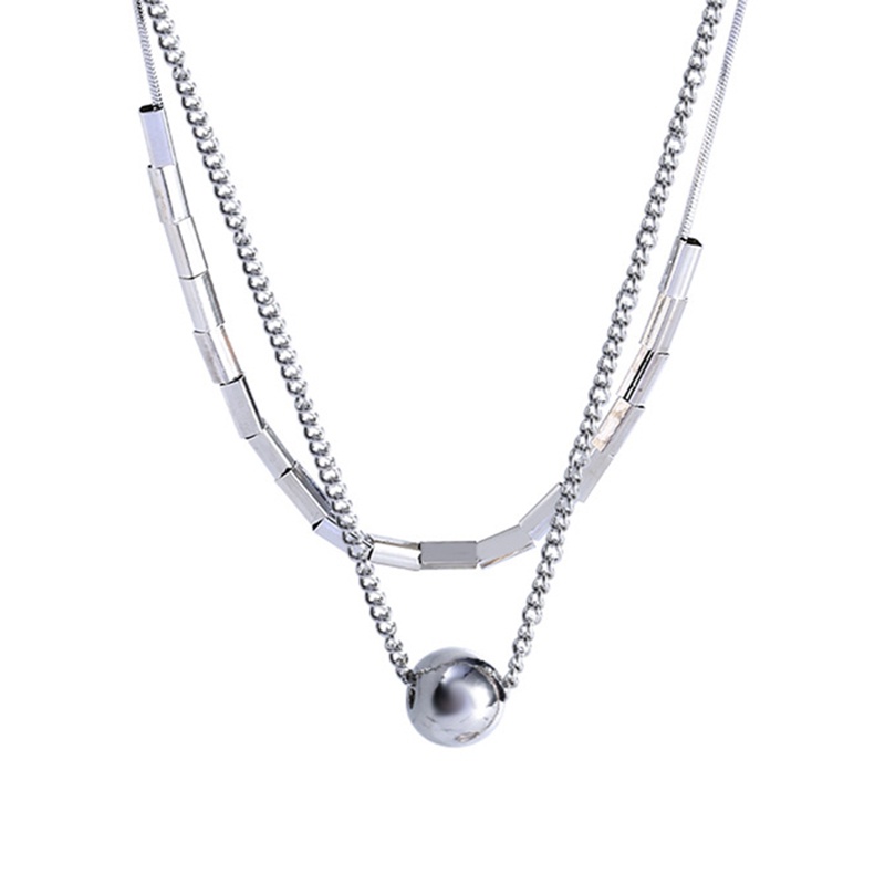 Korea Baja Titanium Choker Berlapis Kalung Wanita Punk Trendi Dainty Rantai Pernyataan Liontin Hip Hop Perhiasan