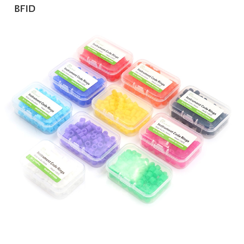 [BFID] 100pcs Cincin Kode Warna Instrumen Silikon Tipe Kecil Pilihan Warna [ID]