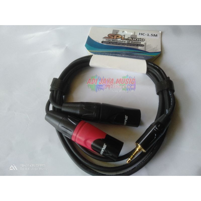 Jek Hp 3,5 1,5 Meter Jack Hp Ke Mixer Amplifier Cannon Xlr Male Pria Jack Hp SPL Audio