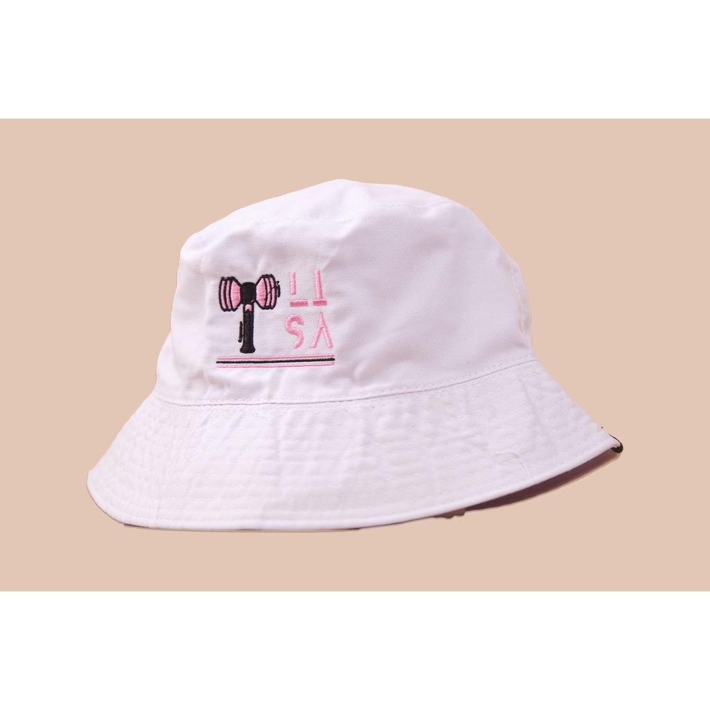 Bucket Hat Lisa Blackpink - Blink - Topi Korea Bordir - by cozymerch.id