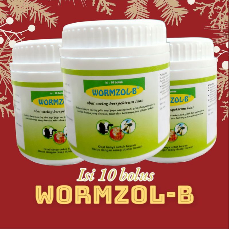 WORMZOL-B BOTOL isi 10 bolus obat cacing sapi