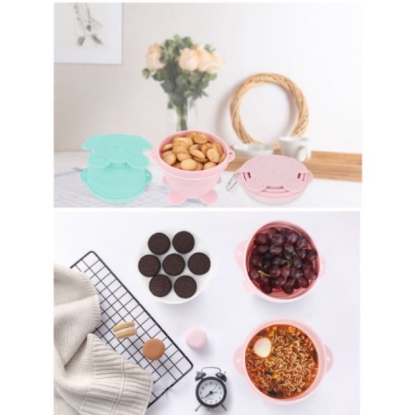 

Promo Portable Silicone Folding Bowl Mug / Mangkuk Silikon Lipat Serbaguna Murah