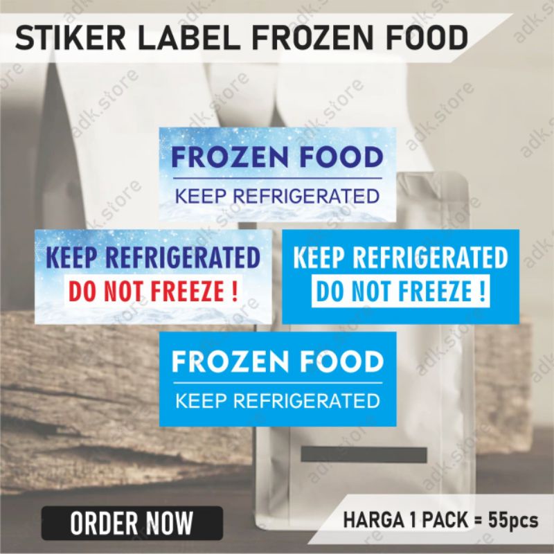 

[1 PACK] STIKER LABEL FROZEN FOOD | STIKER KEEP REFRIGERATED