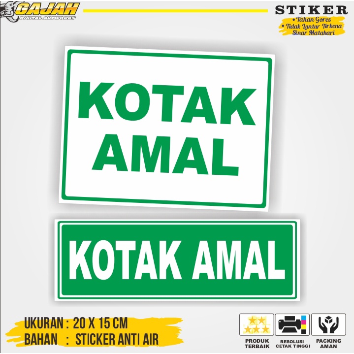 stiker kotak amal