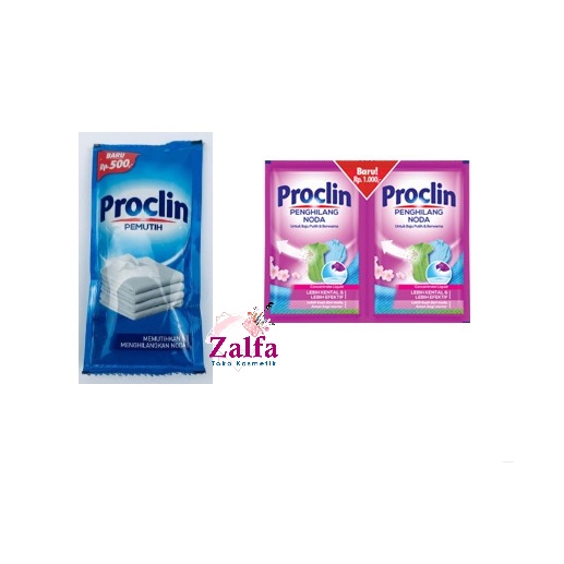 Proclin Pemutih / Proclin Penghilang Noda Sachet Isi 12 Sachet @ 25 ml