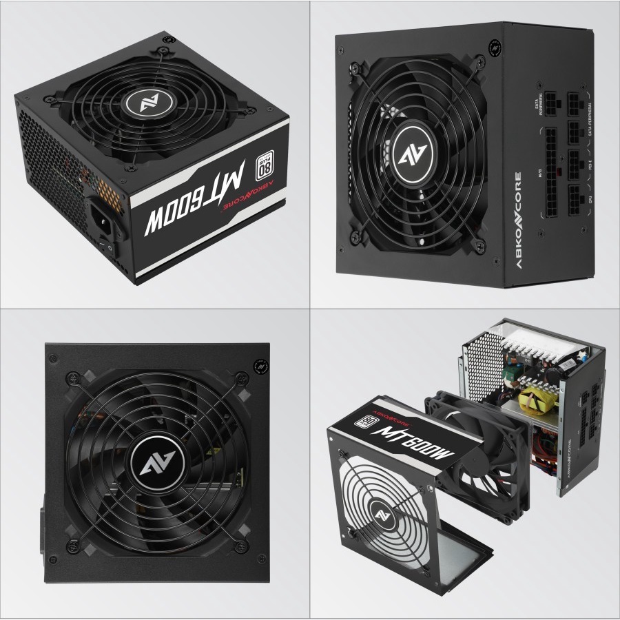 ABKONCORE Power Supply MIGHTY 600W 80+ FULLY MODULAR - Garansi Resmi