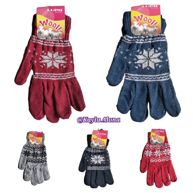 SARUNG TANGAN RAJUT MOTIF FULL JARI