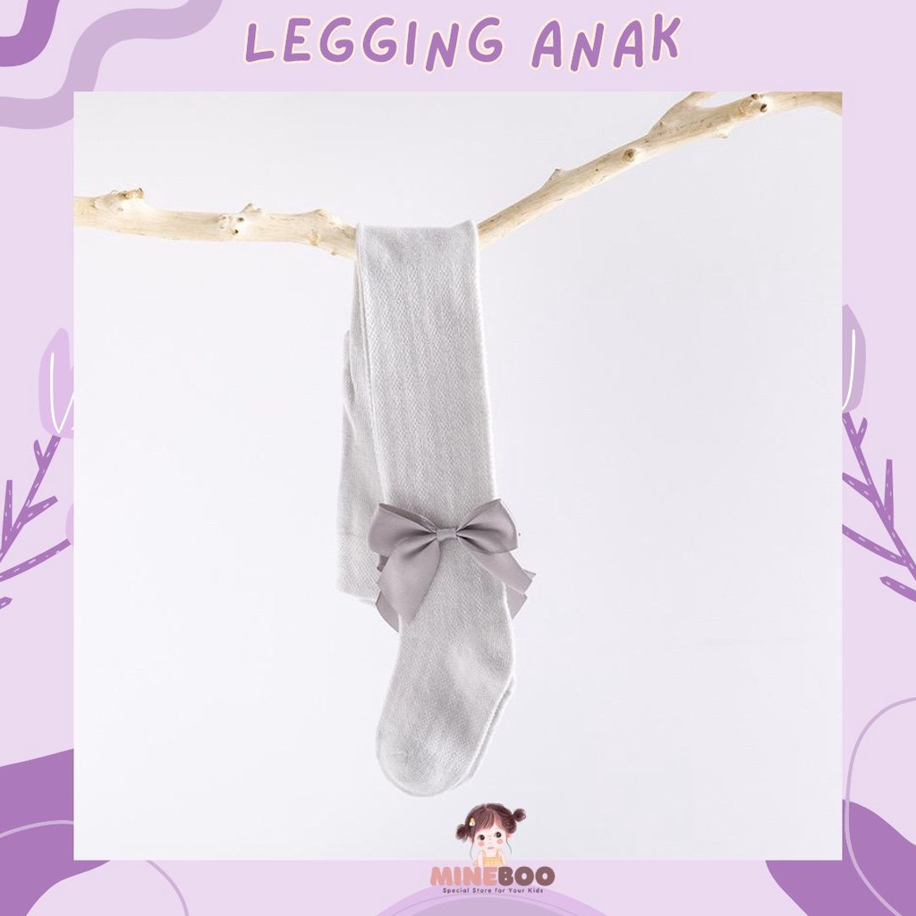 mineboo - LEGGING MHIWA 0-8tahun Pantyhose anak perempuan dan kaus kaki dansa katun ikatan simpul jala tipis Leggings anak cewek