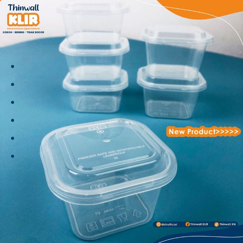 Thinwall Square Mini 150 ml / Cup Dessert / Thinwall Kotak 150 ml