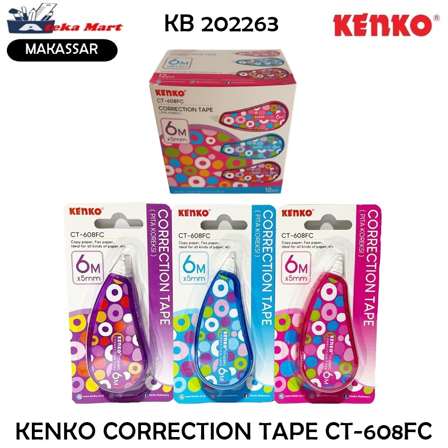 

[BOX/12PCS] KENKO CORRECTION TAPE CT-608FC