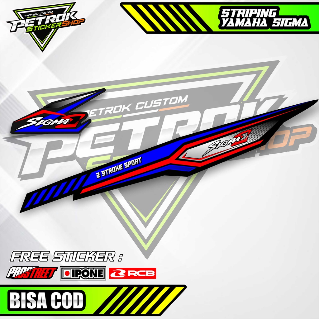 STRIPING STICKER MOTOR YAMAHA SIGMA E - STRIPING VARIASI MOTOR TERBARU
