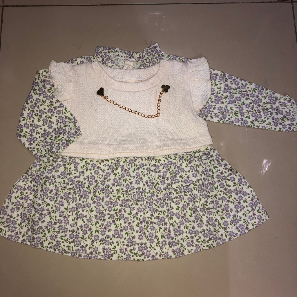 ( REJECT JUAL MURAH) 9-12bln DRESS ANAK [KUALITAS IMPOR] GAUN BAYI ELEGAN PESTA ANAK BAYI PEREMPUAN