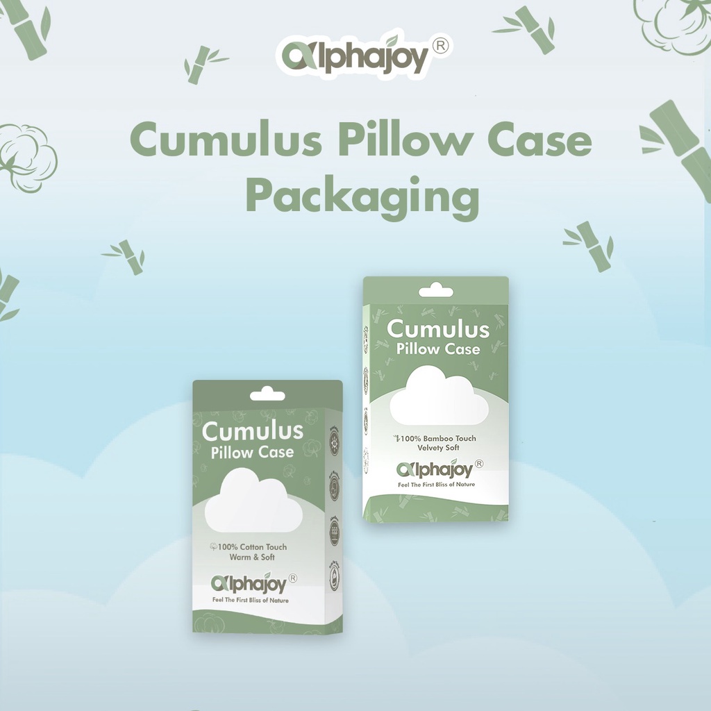 ALPHAJOY CUMULUS BAMBOO BABY PILLOW CASE