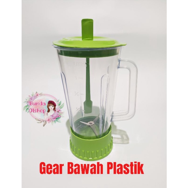 Gelas Blender Miyako Satu Set Gear Bawah Plastik | Gelas Juice Miyako