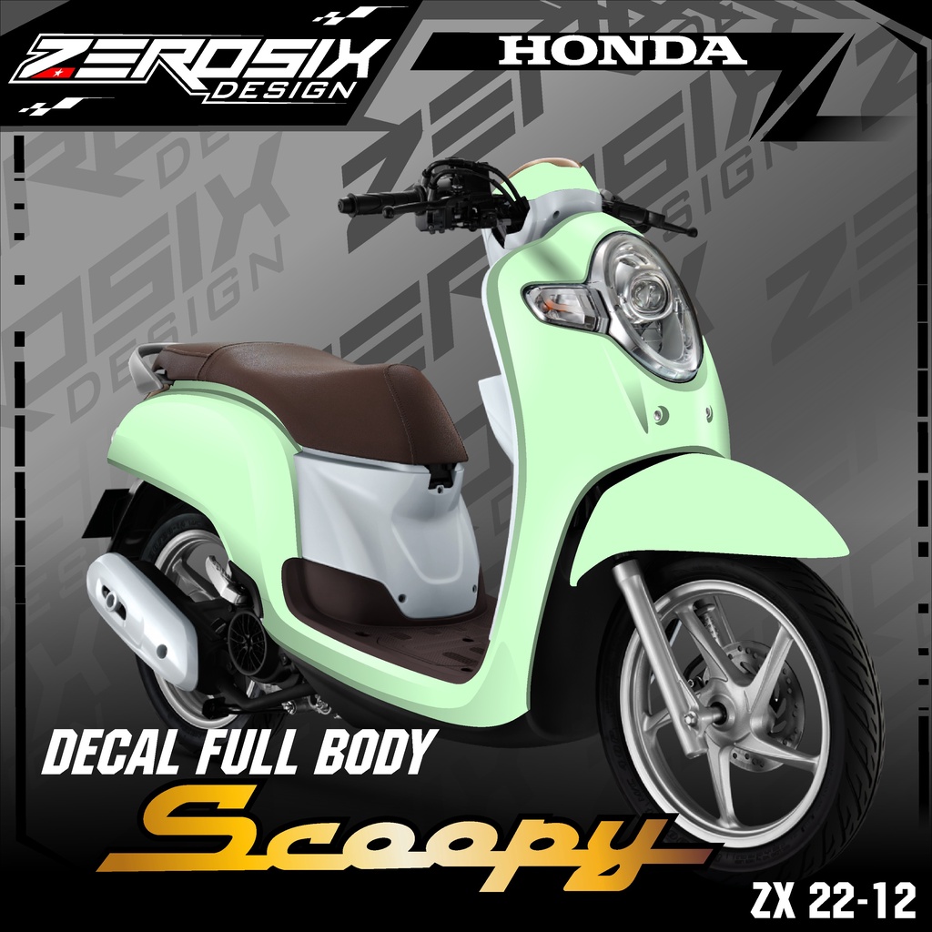 Decal Sticker SCOOPY FI NEW POLOS FULL BODY - STIKER SKOTLET SCOOPY 2017 2018 2019 Variasi Motor POL